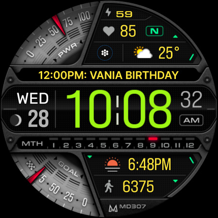 MD307 Digital watch face