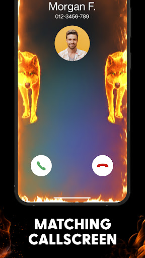 Fire Wallpaper Theme Lone Wolf