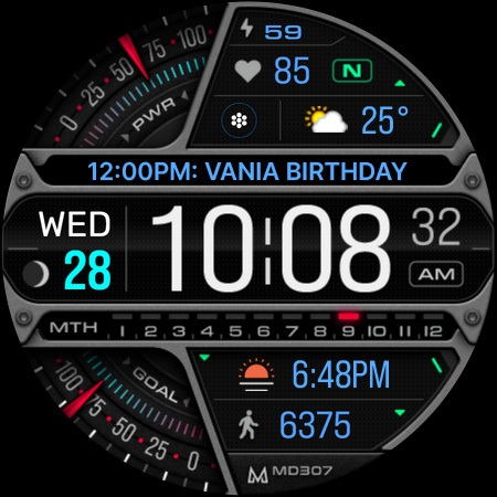 MD307 Digital watch face