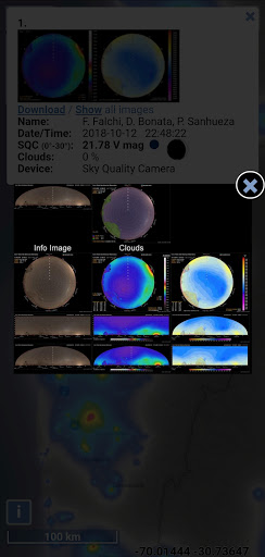 Light pollution map