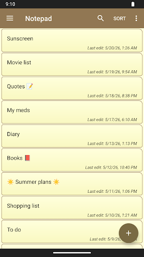 Notepad - simple notes