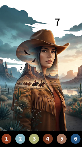 Wild West Color by Number Book