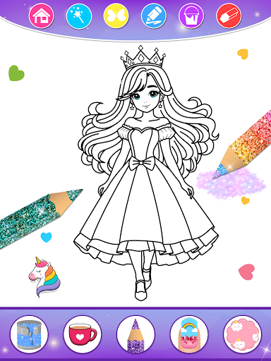 Princess Coloring Book & Games
