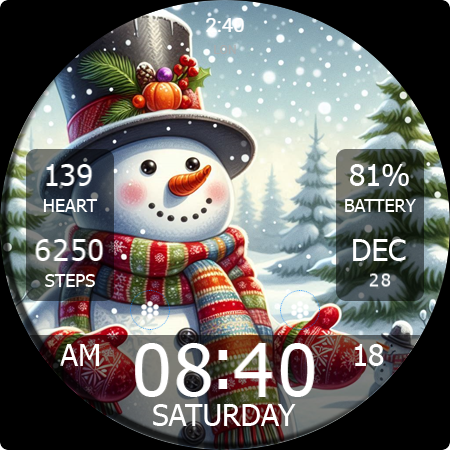 Key WF55 Snowman Watch Face