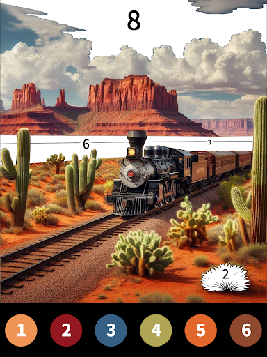 Wild West Color by Number Book