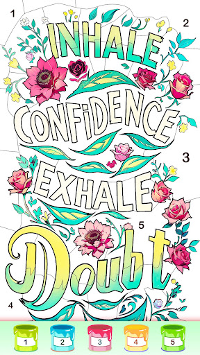 Graffiti Quote Color by number
