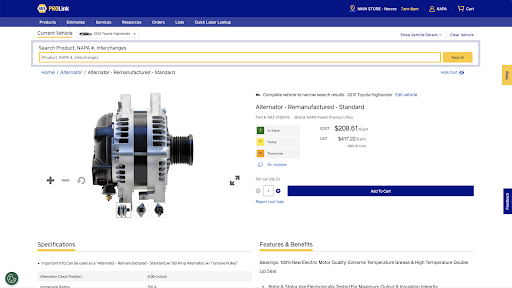 NAPA PROLink