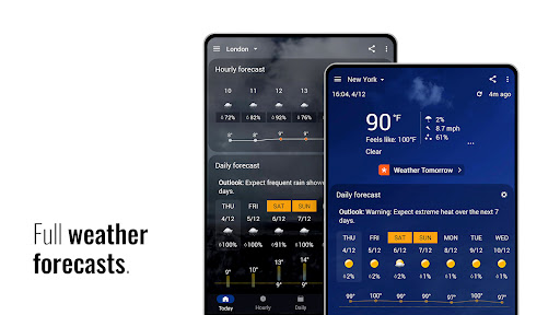 Transparent clock and weather