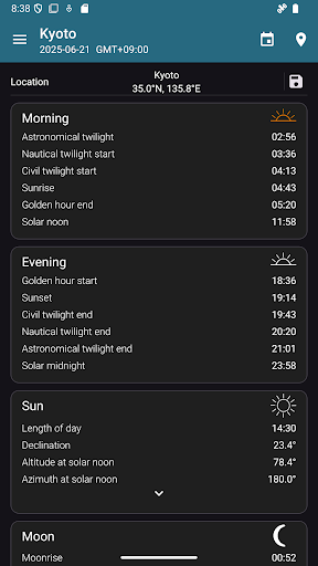 Sun Position: Sunrise/set PRO