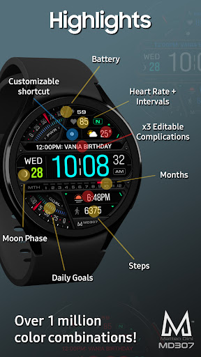 MD307 Digital watch face