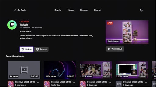 Twitch: Live Streaming