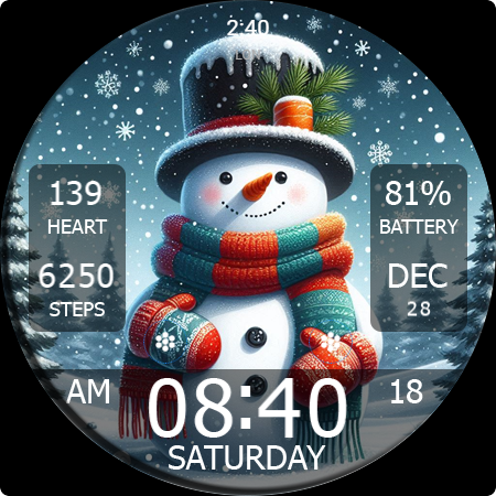 Key WF55 Snowman Watch Face