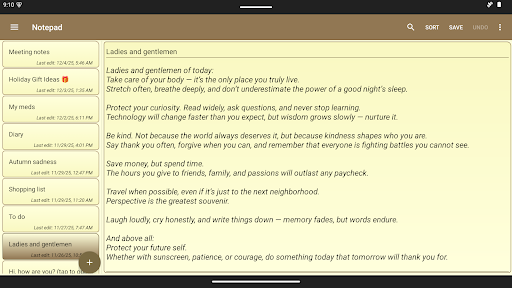 Notepad - simple notes