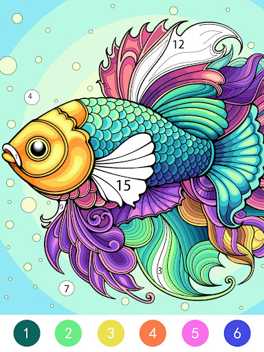 Tangle Color by Number Book