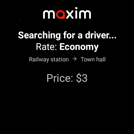 maxim — order a taxi & food
