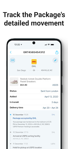 Package Tracker - pkge Mobile