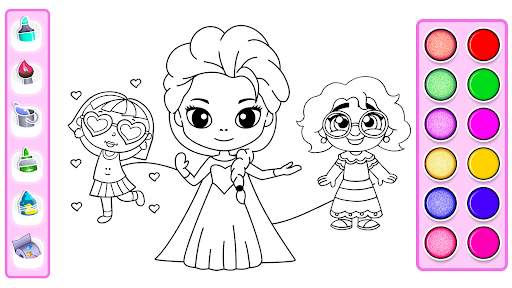 Princess Coloring Book Glitter