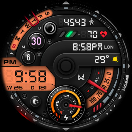 MD242 Hybrid watch face