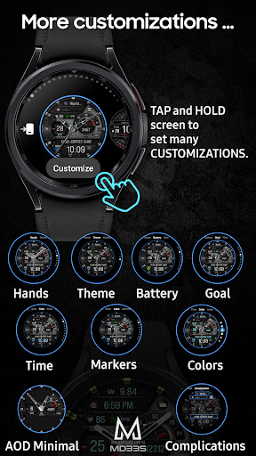 MD335 Hybrid watch face