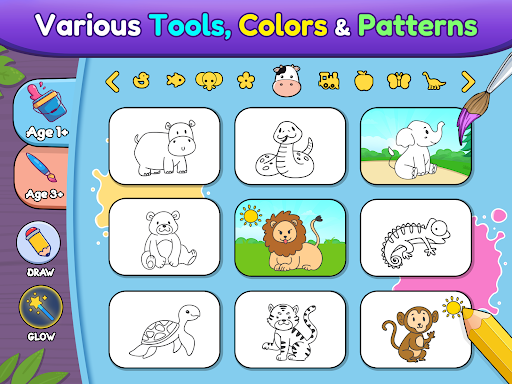 Coloring games for kids: 2-5 y