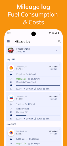 Fuelio: gas log & gas prices