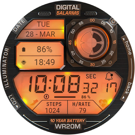 ILLUMINATOR Digital Watch face