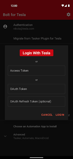 Bolt for Tesla - Tasker Plugin