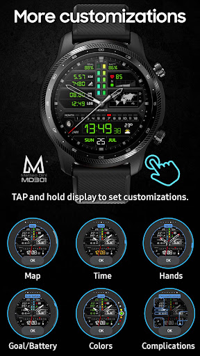MD301 Hybrid watch face