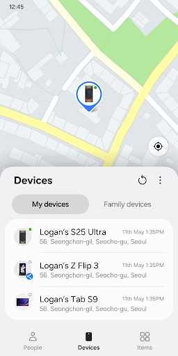 Samsung Find: Location Sharing