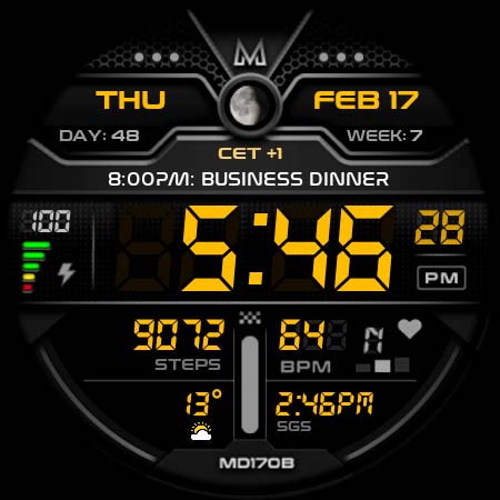 MD170B Digital watch face