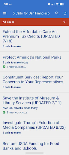 5 Calls: Contact Your Congress