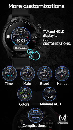 MD326 3D Modern Watch Face