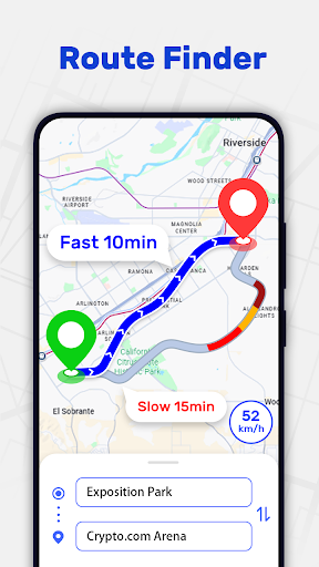 GPS Navigation Route Finder