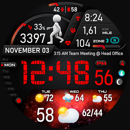 PER23 Digital Watch Face