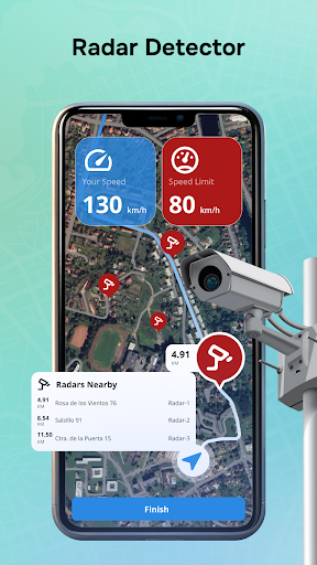 Map Drive - Radar, Speedometer