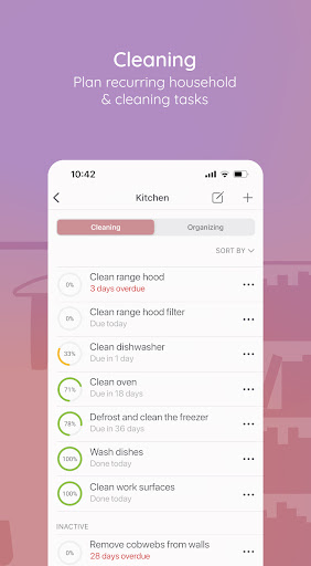 BeTidy: Home Cleaning Schedule