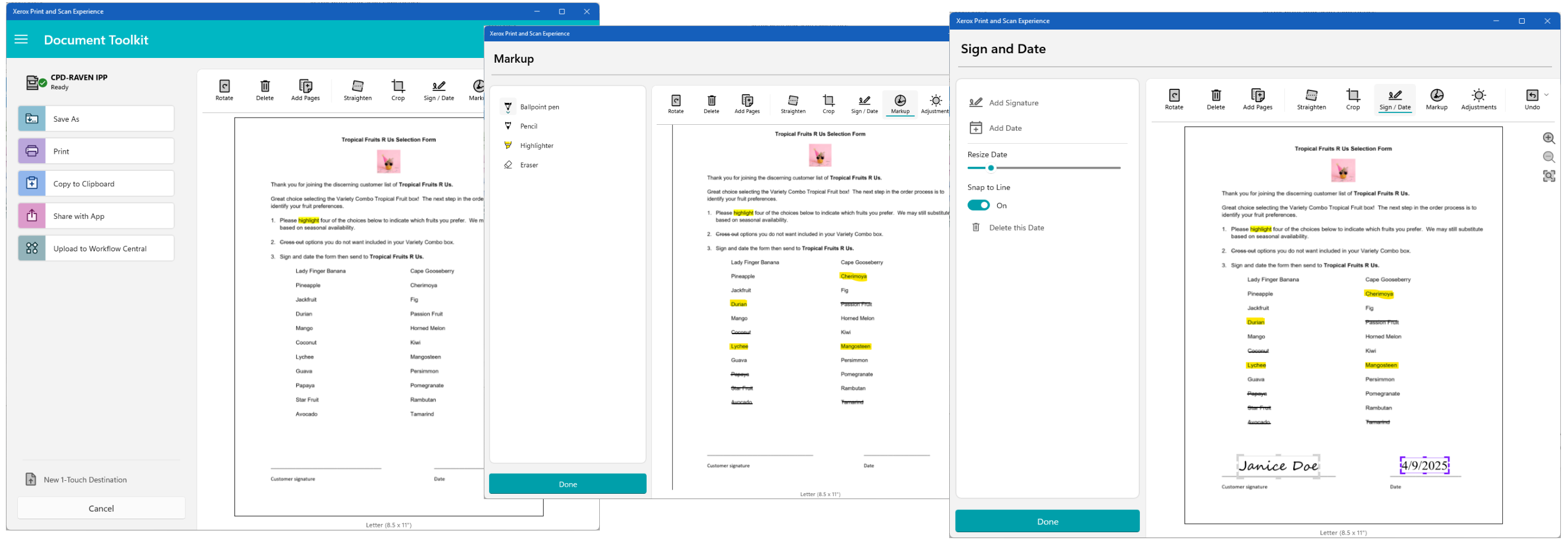 Xerox Print and Scan Experience