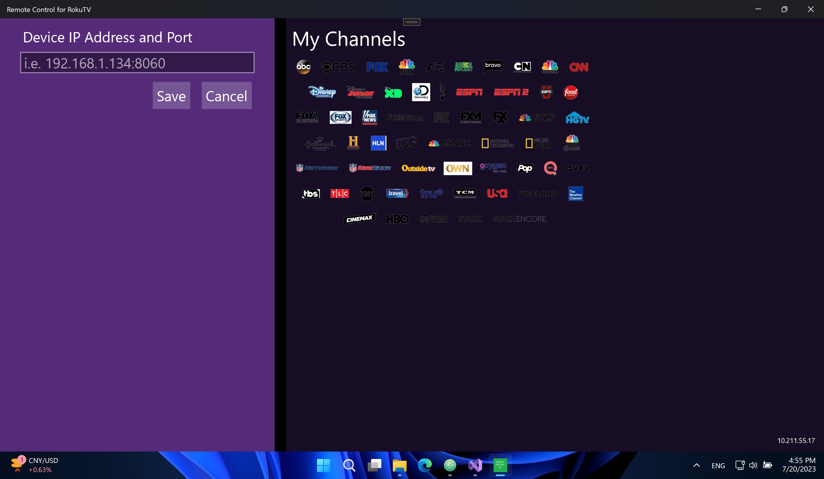 Remote Control for RokuTV