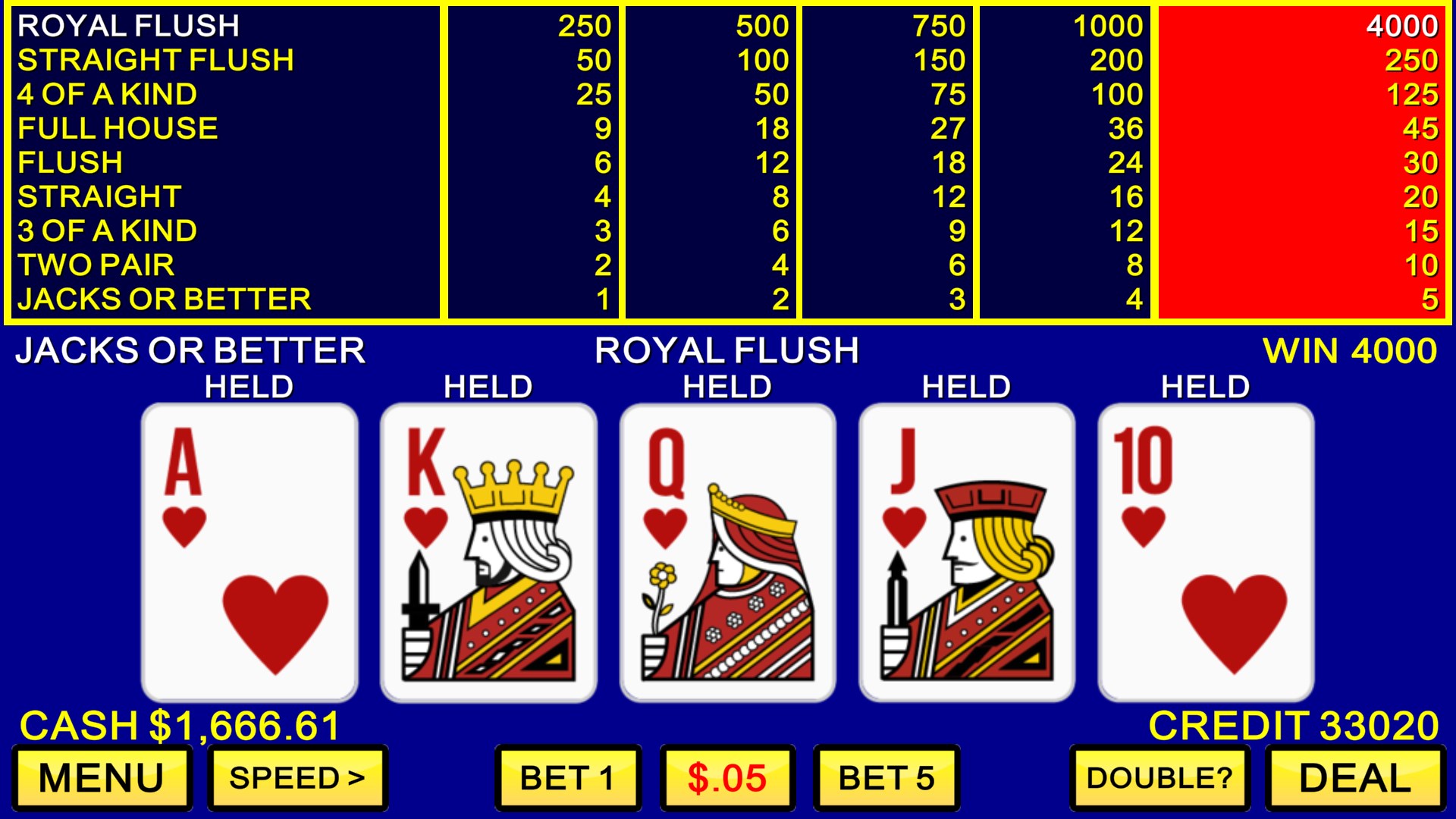 VIDEO POKER CLASSIC GAMES