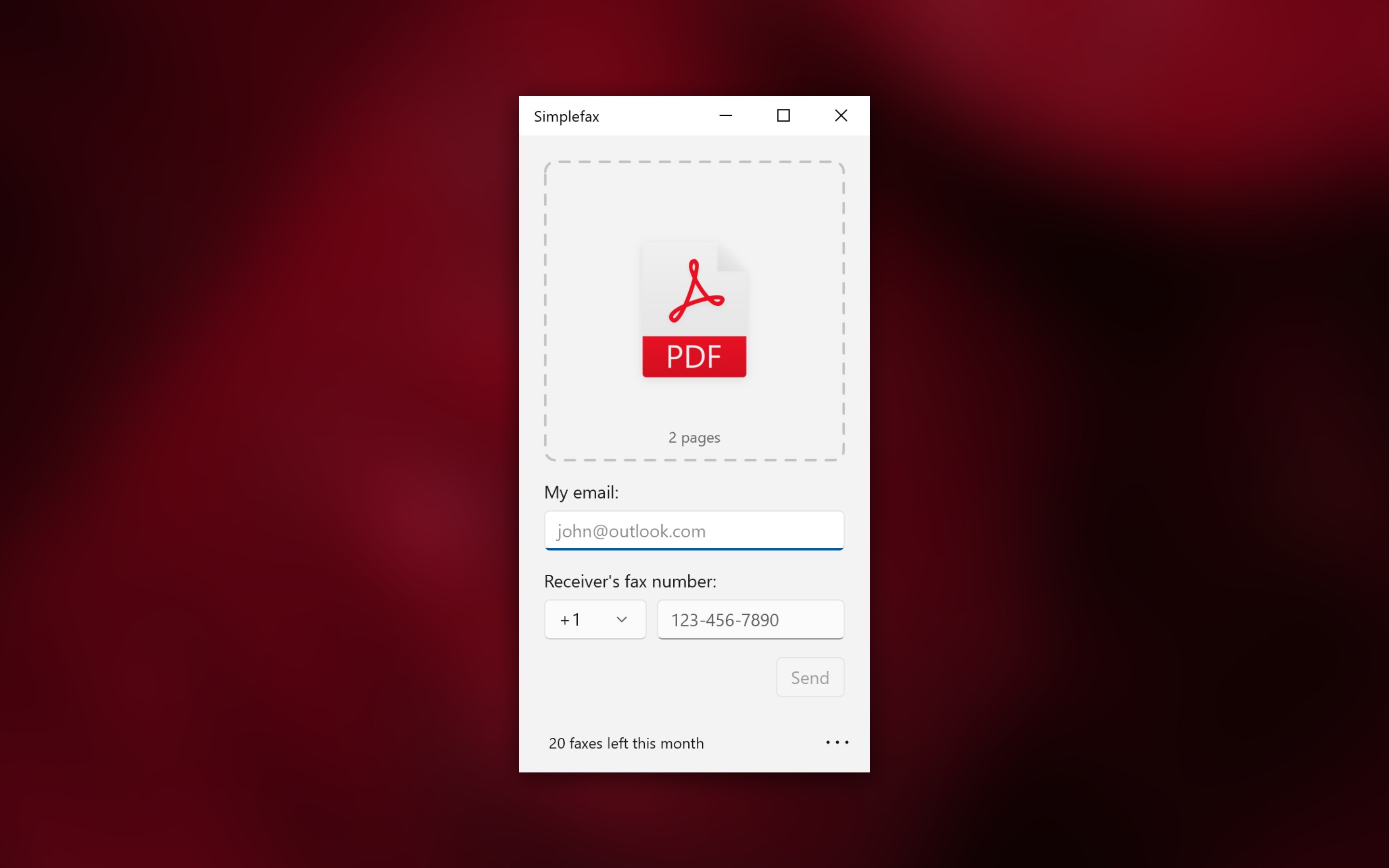 Simplefax - fax without subscriptions