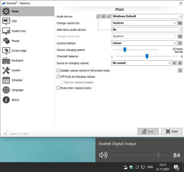 Volume² - advanced Windows volume control