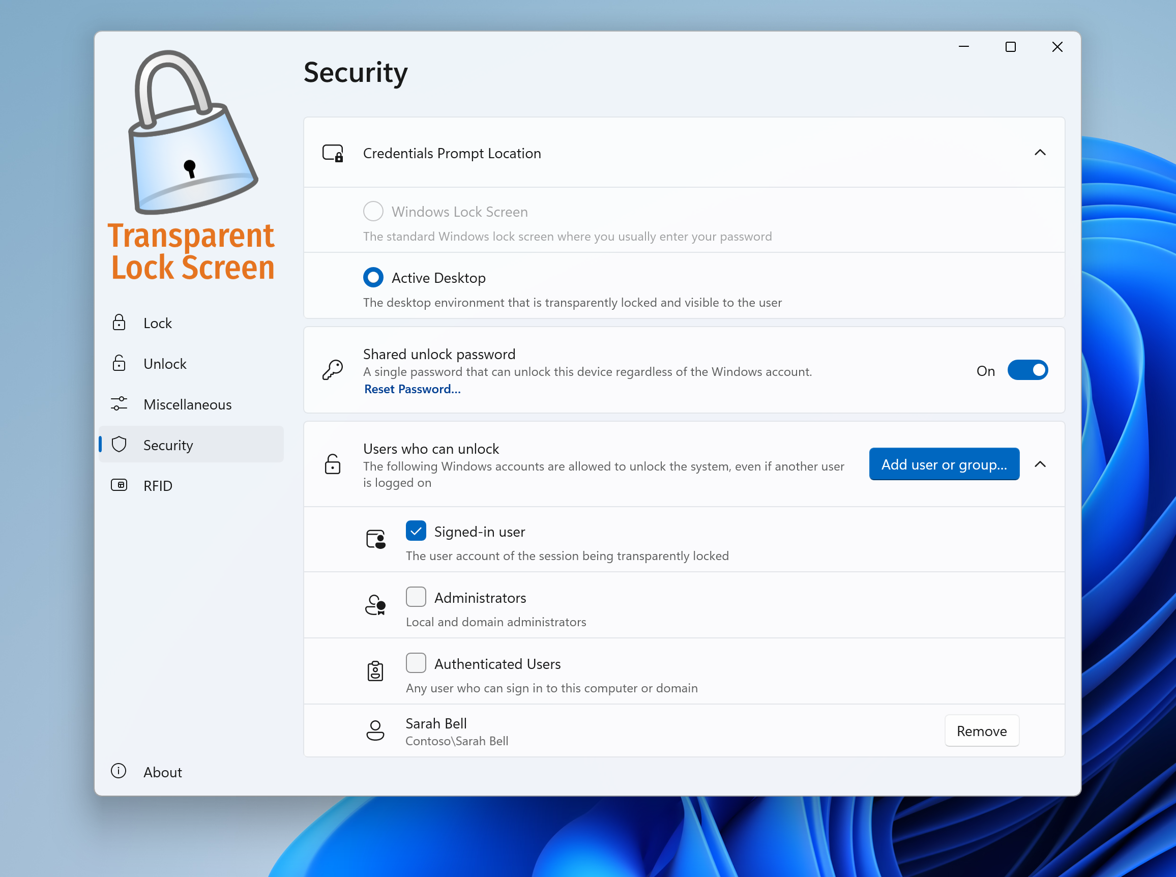 Transparent Lock Screen