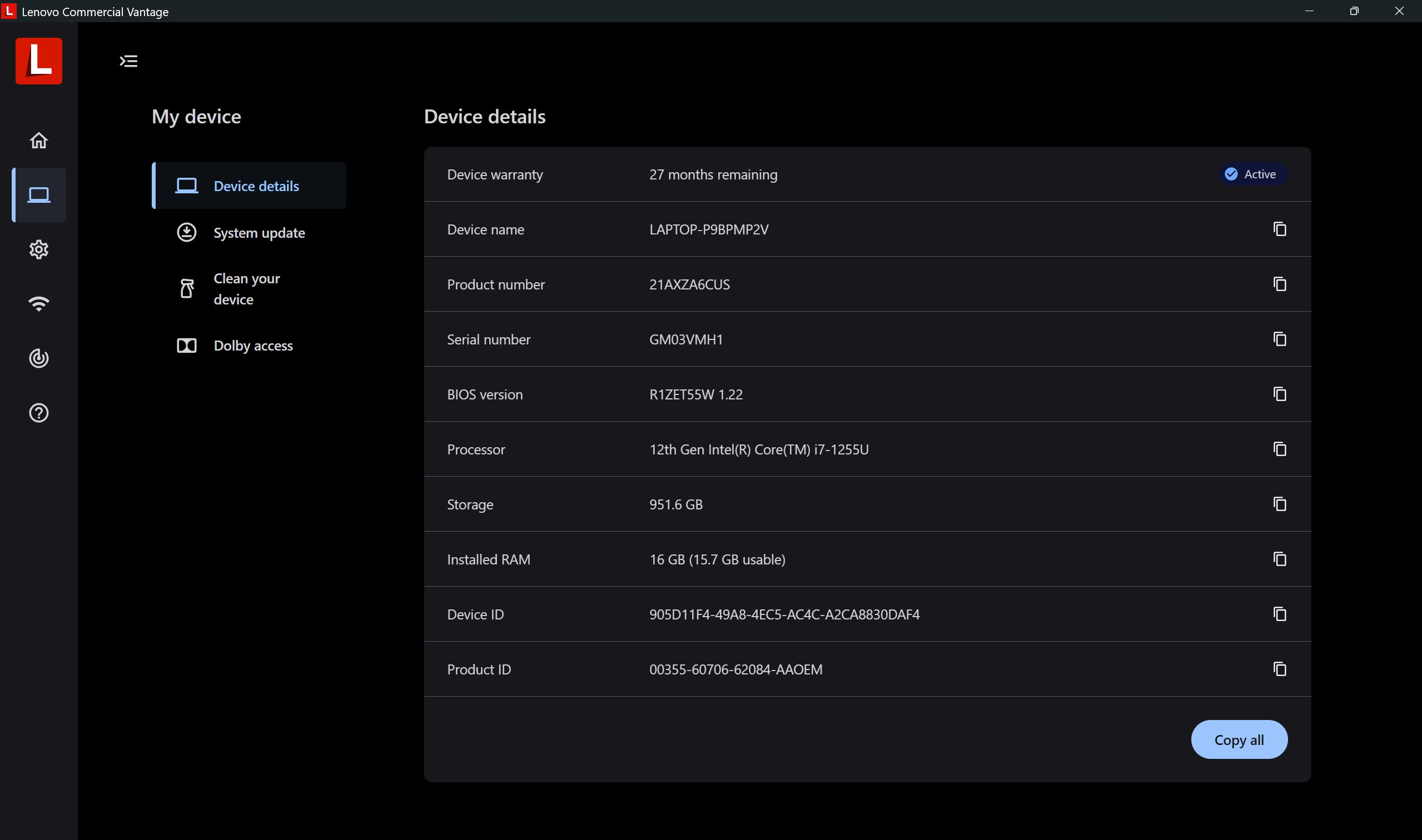 Lenovo Commercial Vantage