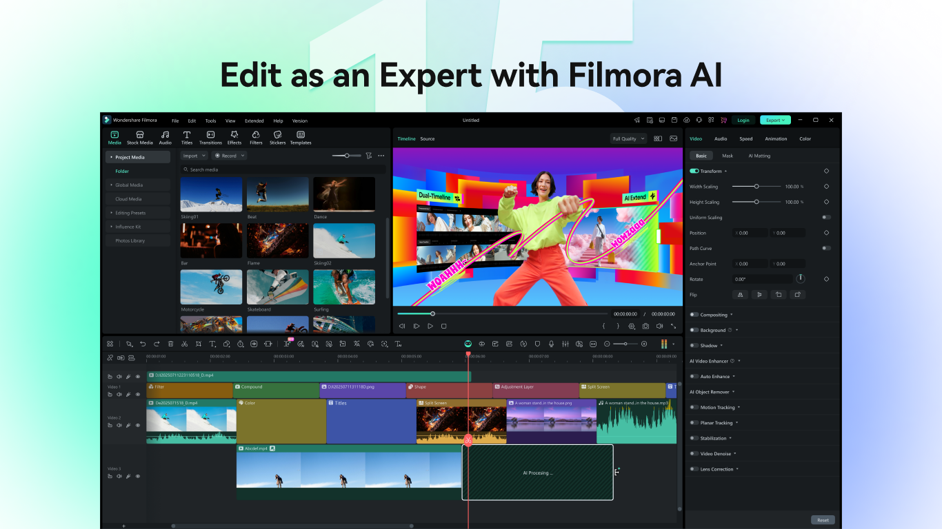 Wondershare Filmora - AI Video Editor