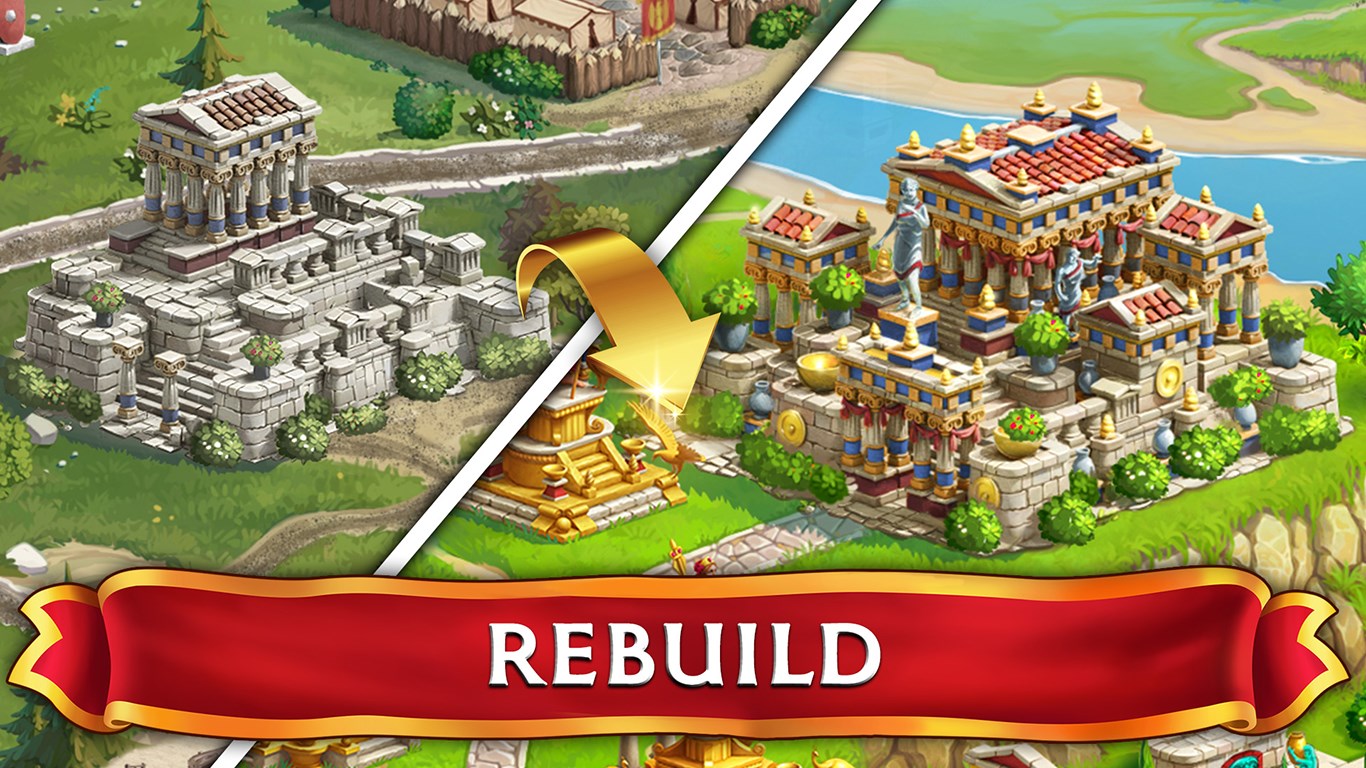 Emperor of Mahjong: Tile Match Game. Build a city.