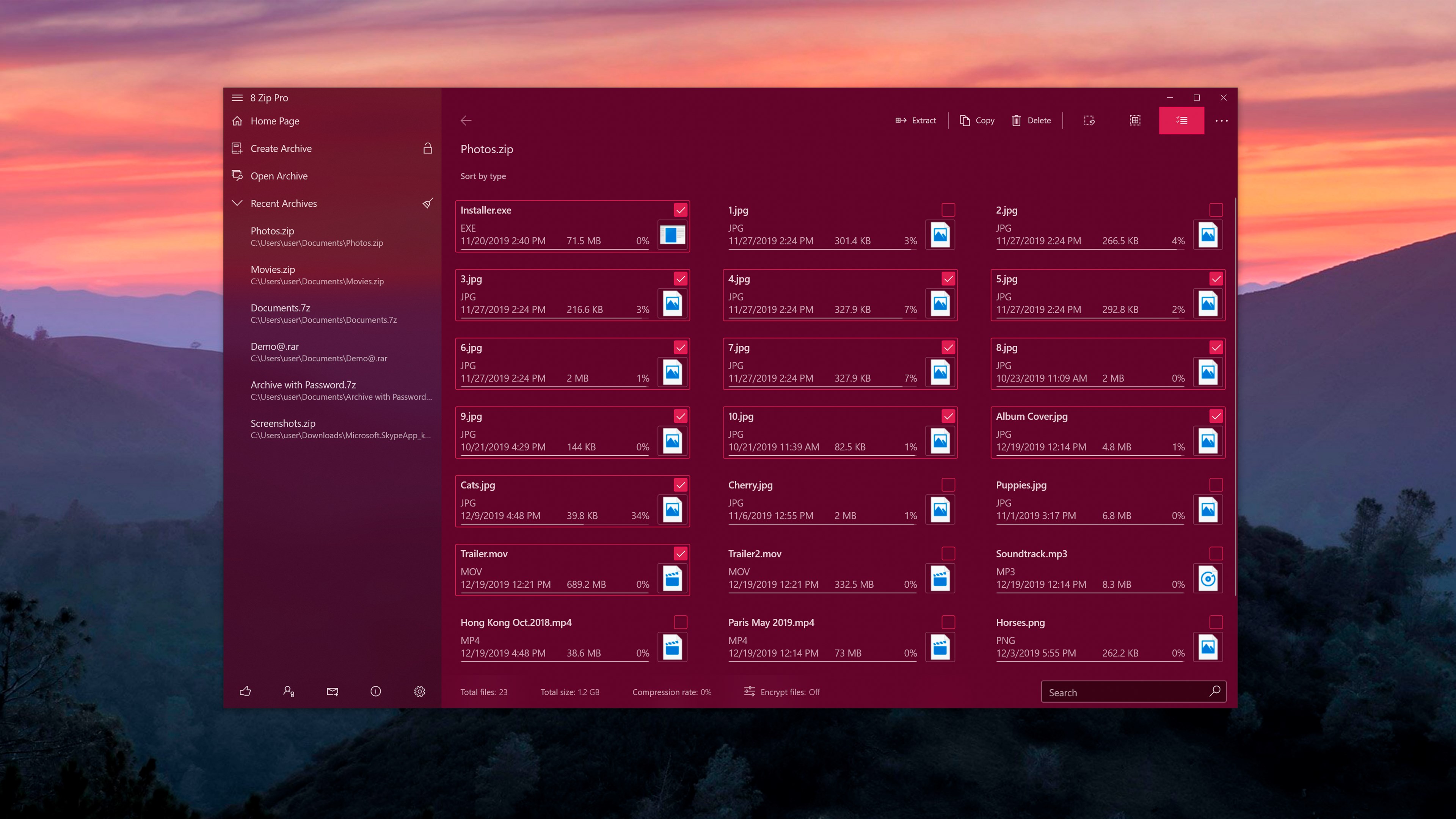 8 Zip Pro - advanced archiver. Create, unpack and encrypt.