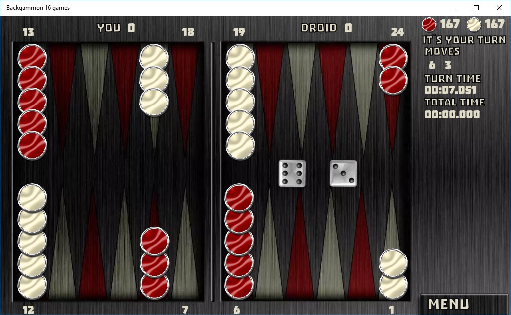 Backgammon 16 games