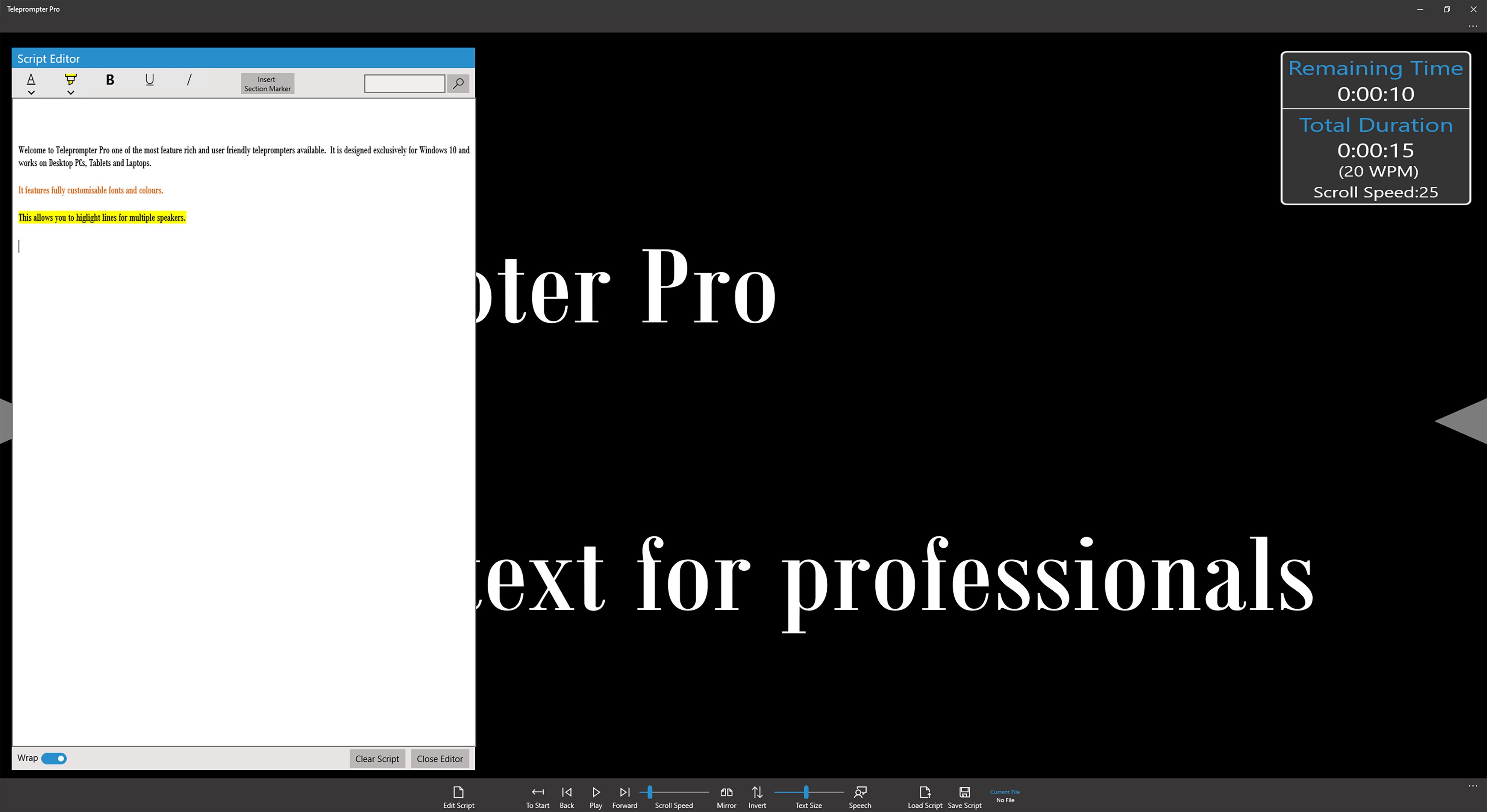 Teleprompter Pro