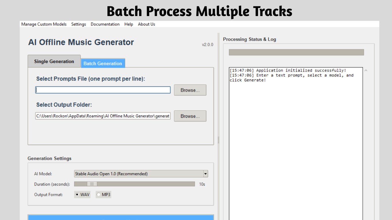 AI Offline Music Generator