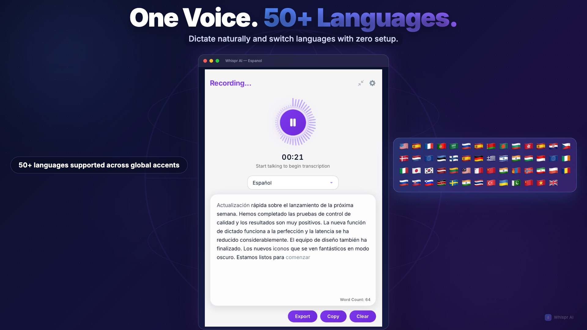 Whispr AI - Voice Typing & Transcription